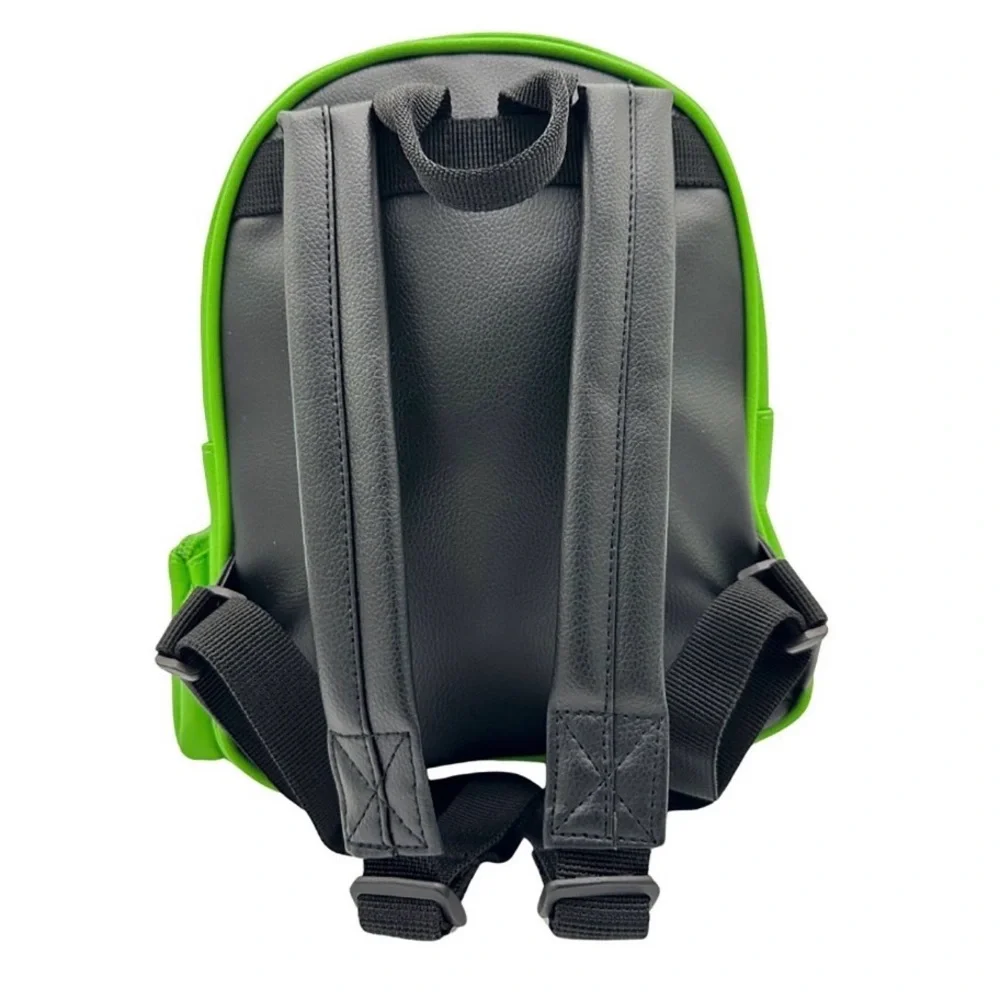Minecraft-Green Creeper Face Backpack 10.5”in with Coín Purse Set of 2pc. NWT